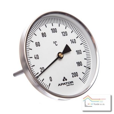 Teplomer TR100 0-200° 100mm bez jímky